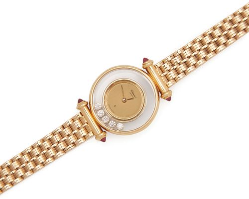 CHOPARD 18K Gold and Diamond 'Happy Diamonds' Wristwatch