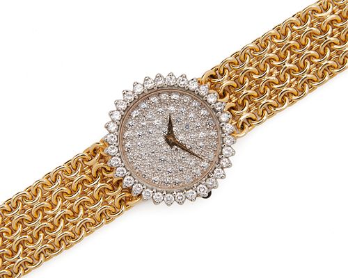 BAUME & MERCIER 18K Gold and Diamond Wristwatch