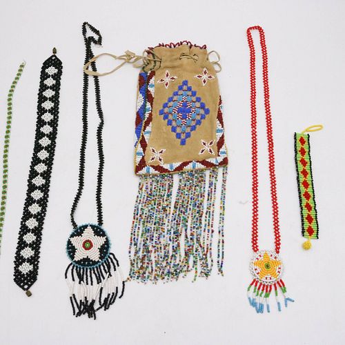 Native American Beadwork & Leather Purse