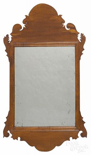 Chippendale style maple looking glass, early 20th c., 31 1/4'' h.