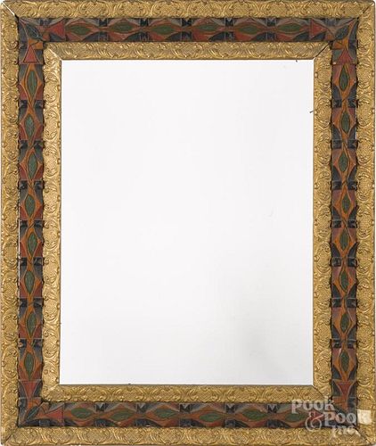 Carved and painted frame, ca. 1900, outside - 27'' x 22 3/4'', inside - 20'' x 15 1/2''.