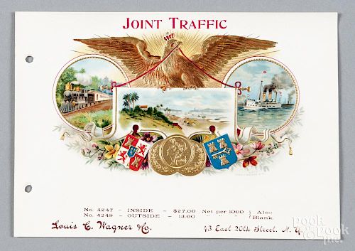 Louis Wagner & Co. cigar box sample label, ca. 1900, Joint Traffic.