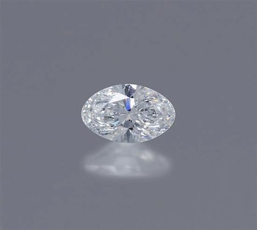 * A 1.05 Carat Oval Brilliant Cut Diamond,