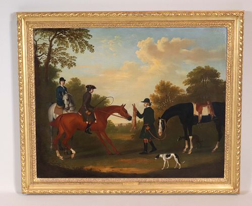 James Seymour, 'Hare Coursing', Oil on Canvas