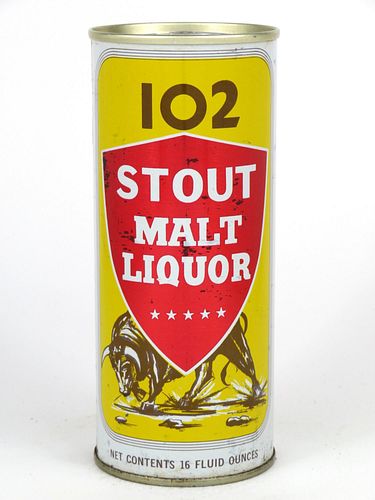 1971 102 Stout Malt Liquor (General) 16oz Ring Top Can T160-22