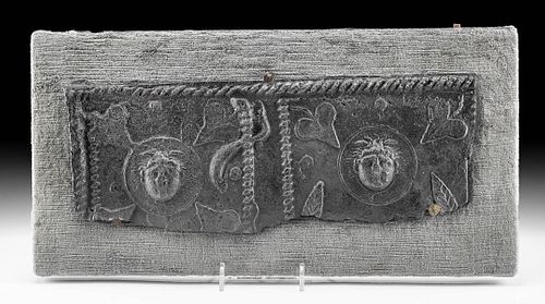 Roman Lead Sarcophagus Panel Fragment, ex-Arte