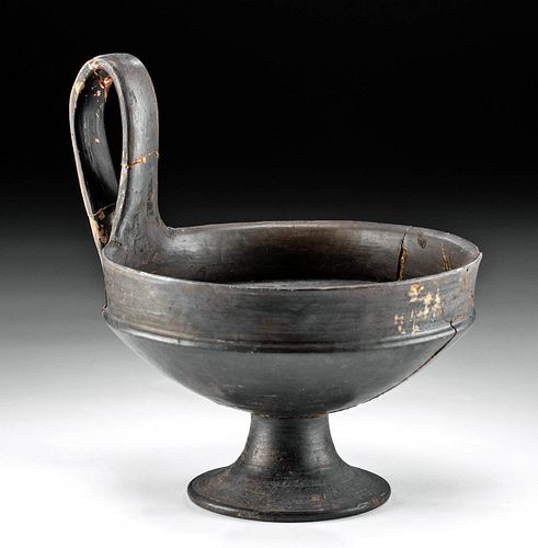 Large Etruscan Blackware Kyathos, ex-Parke Bernet