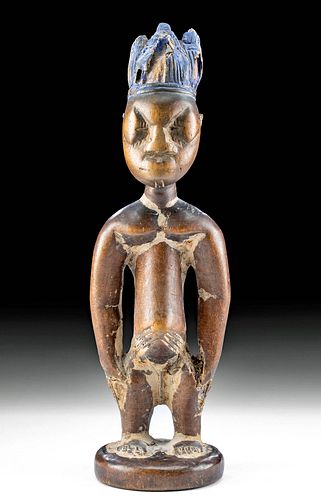 Early 20th C. Nigerian Yoruba Wood Ere Ibeji Figure