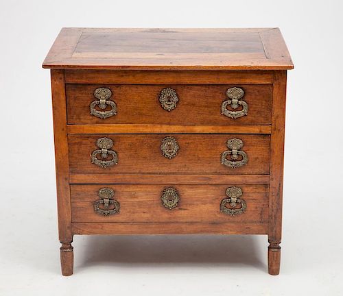 French Provincial Metal-Mounted Fruitwood Bedside Cabinet