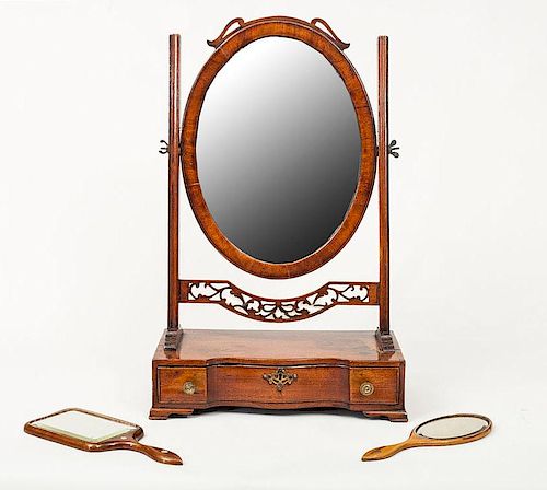 George III Style Mahogany Dressing Table Mirror