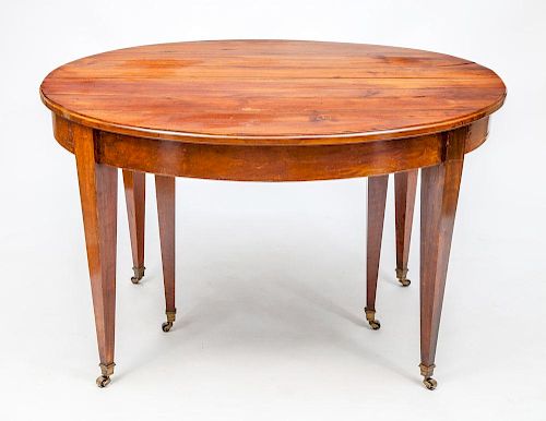 Directoire Style Walnut Two-Part Dining Table