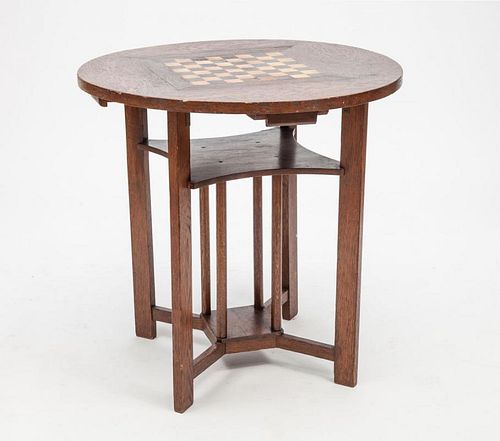 Arts and Crafts Style Oak Games Table