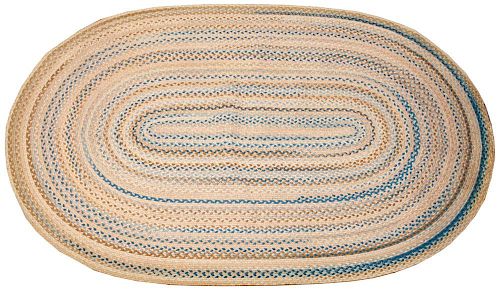 Two Large Braided Oval Rugs