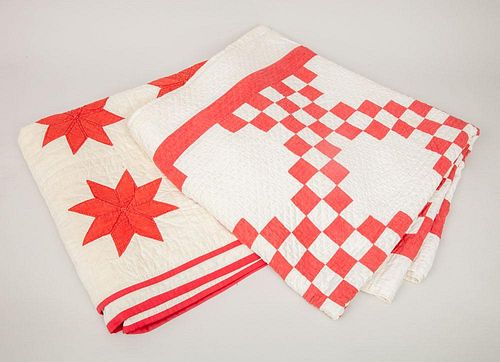 Two American Cotton Patchwork Quilts