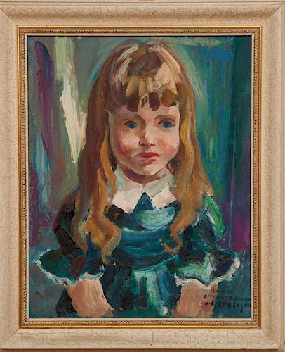 John Edward Costigan (1888-1972): Untitled (Portrait of a Girl with Blonde Hair)