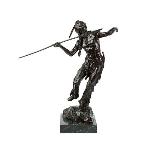 Elie Hazak Signed "Hunter" Bronze Sculpture - 10/99