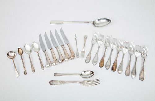Miscellaneous Group of Silver-Plate Flatware Articles