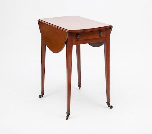 George III Style Mahogany Inlaid Pembroke Table