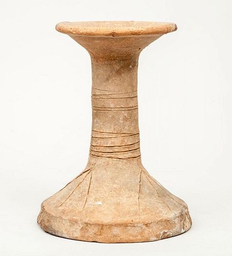 Near Eastern Ring-Incised Pottery Stemmed Compote, After the Antique
