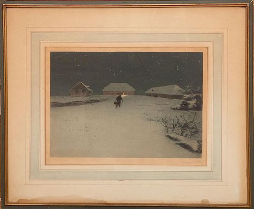 Ludwig Michalek (1859-1942): Winter Romance of the North