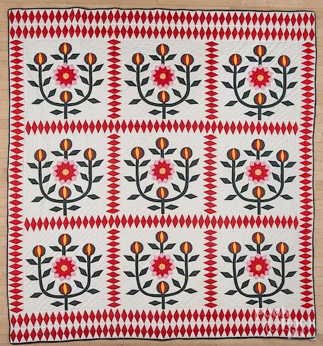 Three contemporary quilts. Provenance: The Estate of Mark and Joan Eaby, Brownstown, Pennsylvania.