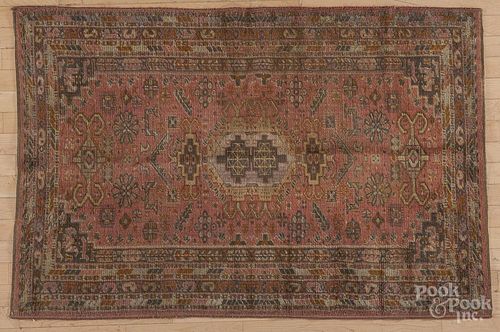 Oushak mat, early 20th c., 4'8'' x 3'2''.