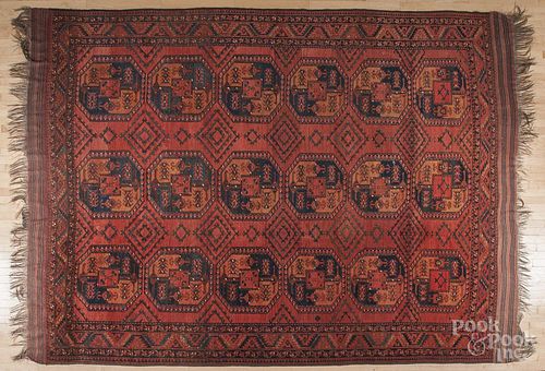 Bokhara carpet, early 20th c., 13'7'' x 9'7''. Provenance: The Estate of Mark and Joan Eaby