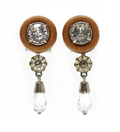 A pair of Miu Miu clip earrings,