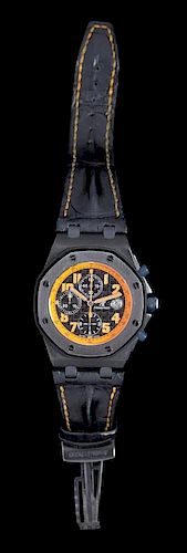 A PVD Coated Stainless Steel Royal Oak Offshore Wristwatch, Audemars Piguet, Circa 1996,
