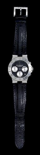 A Stainless Steel Ref. CH.35.S Automatic Diagono Wristwatch, Bulgari,