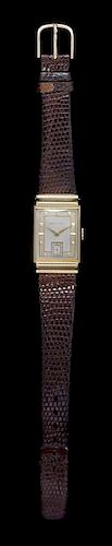 An 18 Karat Yellow Gold Gordon Wristwatch, Hamilton, Circa 1947,