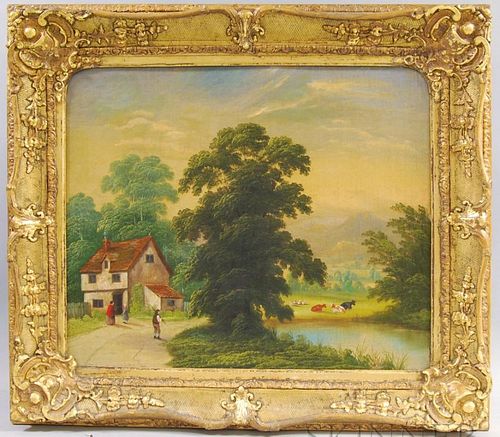 In the Manner of Edmund Coates (English, 1816-1871)       Hudson Valley Landscape.