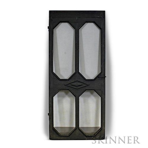 Molded and Black-painted Screen Door