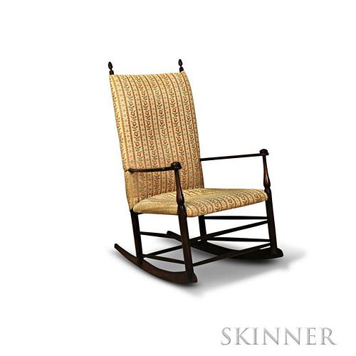 Shaker Maple Overupholstered Rocking Armchair