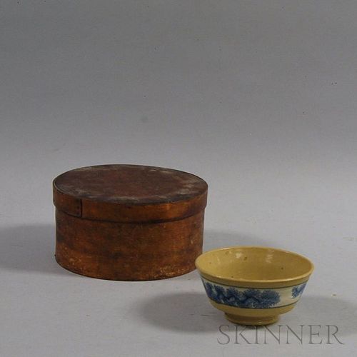 Round Lapped-seam Pantry Box and a Yellowware Bowl