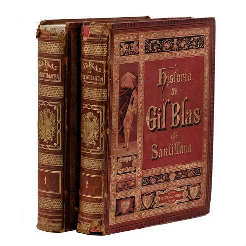 Lesage, Alain René. Historia de Gil Blas de Santillana. Barcelona: Espasa y Compañía, Editores, sin año (1888). Piezas: 2.
