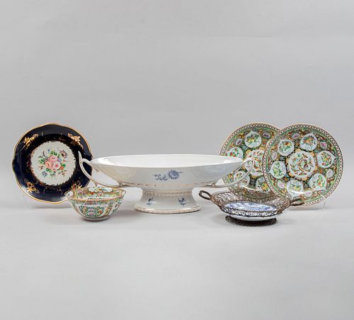 ...lote de porcelana y cerámica cantonés, inglés, góndola PZ 6