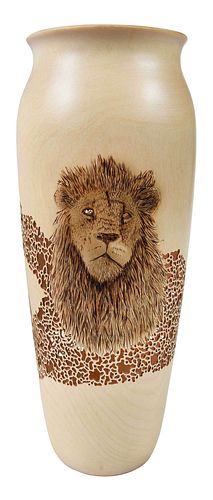 Frank Sudol 'Lion' Vase