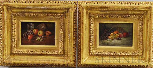 Two Small Framed Still Lifes with Fruit