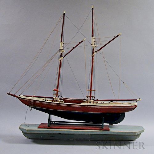 Carved and Painted Model of the Schooner Blue Nose