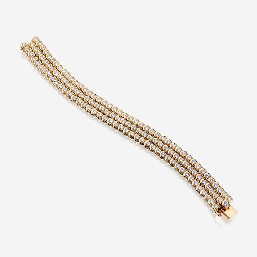A diamond and eighteen karat gold bracelet, Van Cleef & Arpels France