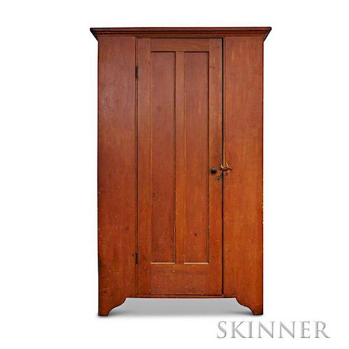 Shaker Red-painted Pine Cabinet