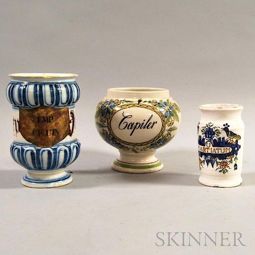 Three Delft Pottery Jars