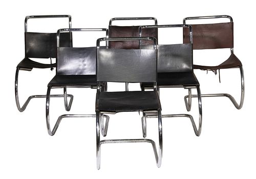 MIES VAN DER ROHE (IL/GERMANY, 1886-1969) MR10 SLING LOUNGE CHAIRS