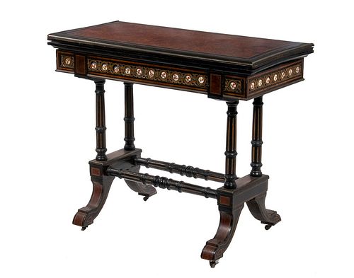 HERTER BROTHERS INLAID GAMING TABLE