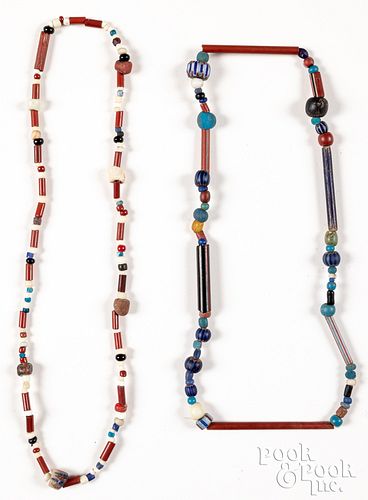 Susquehannock Indian strands of glass trade beads