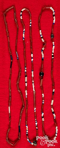 Three strands of Indian glass trade beads