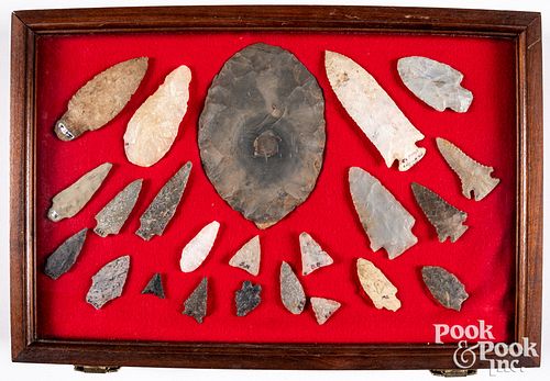 Twenty-four ancient stone artifacts