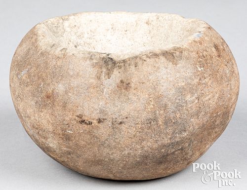 Native American Indian ancient stone mortar