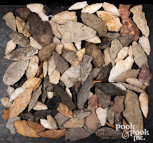 Approximately 100 Native American arrowheads